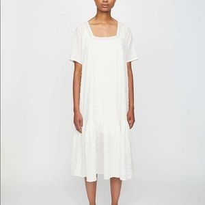 JUST FEMAL WHITE MIDI DRESS